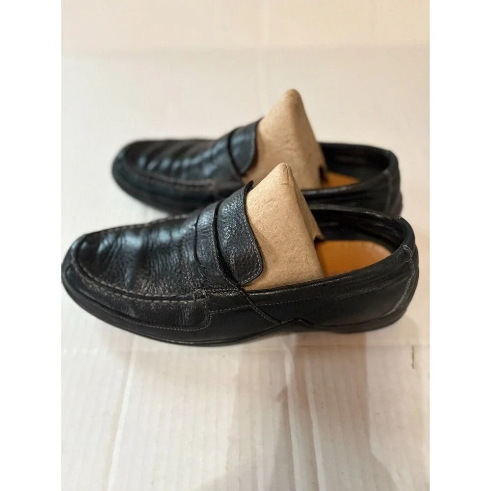Cole Haan Black Leather Loafers Mens Dress Shoes‎ Classic Comfortable